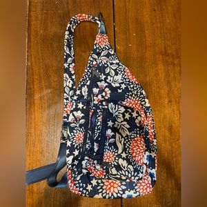 Vera Bradley Sling Crossbody Bag in Red White & Blossom Pattern